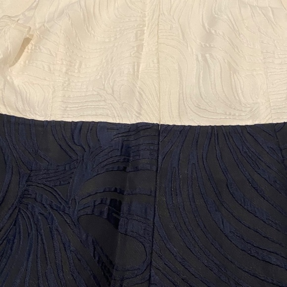 Escada Colorblock Pattern Midi Length Dress, Blue/White 16571 - Picture 10 of 13